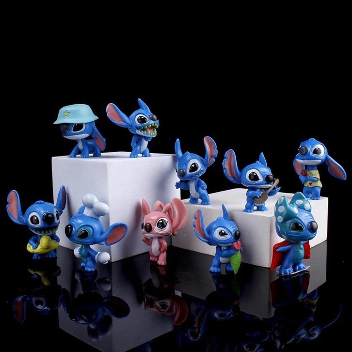 Nieuw !!   10 Lilo & Stitch poppetjes / figuren. 5 ~ 6 cm, Hobby en Vrije tijd, Taarten en Cupcakes maken, Nieuw, Versiering, Taarten of Cupcakes