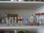 6x Antiek oud glas met beschildering, Antiek en Kunst, Ophalen