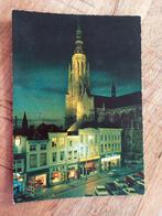 Breda, Grote markt met toren van de Grote kerk, Verzamelen, Ophalen of Verzenden, Gelopen, Noord-Brabant