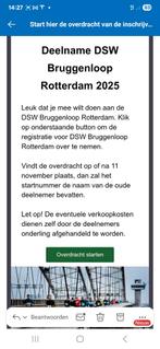 DSW Bruggenloop 2025 ticket (wave 3) + medaille graveren, Tickets en Kaartjes, Eén persoon, Trein, Algemeen kaartje