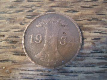 Nazi-Duitsland 1 Reichspfenning 1934, Berlijn #668 beschikbaar voor biedingen