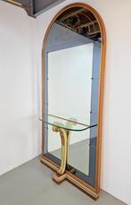 Vintage grote cristal art spiegel console tafel 1950s Italy, Huis en Inrichting, Ophalen, N, N, 200 cm of meer