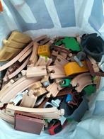 Grote shopper vol houten treinbaan incl. accessoires, Kinderen en Baby's, Speelgoed | Houten speelgoed, Ophalen