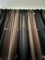 Gordijnen zwart/taupe: hoogte 2,45 meter, breedte 4 meter, Huis en Inrichting, Stoffering | Gordijnen en Lamellen, Ophalen, Grijs