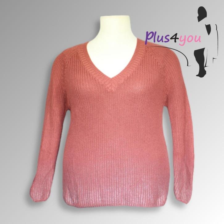 30540 Zgan Gebreide trui mt 46/48  P20, Kleding | Dames, Grote Maten, Zo goed als nieuw, Trui of Vest, Overige kleuren, Ophalen of Verzenden