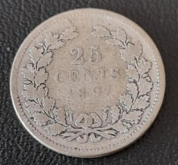 Nederland 25 cent 1897 (lot 3) beschikbaar voor biedingen