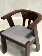 Brutalist eettafelstoelen vintage eetkamerstoelen prijs p/st, Hout, Gebruikt, Twee, Bruin