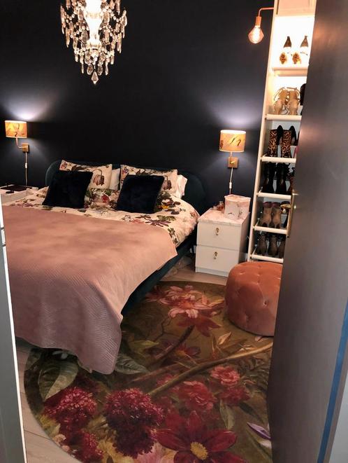 Sissy Boy rond vloerkleed bloemen, Huis en Inrichting, Stoffering | Tapijten en Kleden, Zo goed als nieuw, 200 cm of meer, Rond