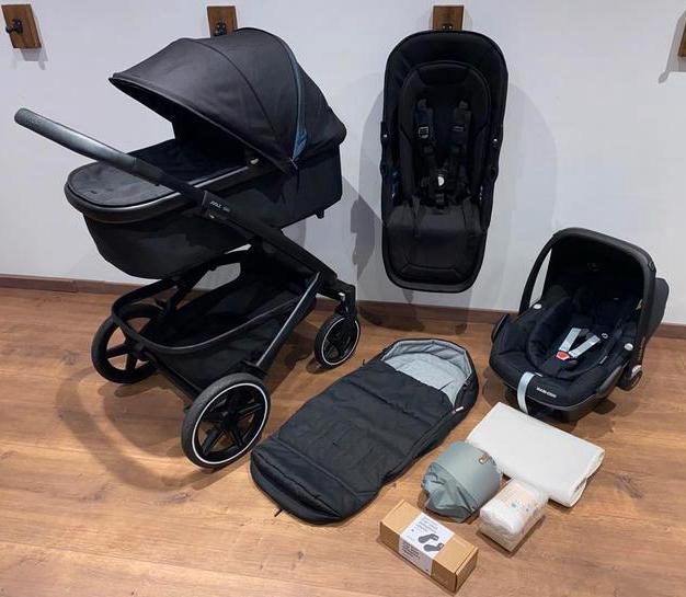 Joolz Geo3 Space Black Complete 3in1 Kinderwagen + Maxicosi, Kinderen en Baby's, Buggy's, Zo goed als nieuw, Voetenzak, Ophalen