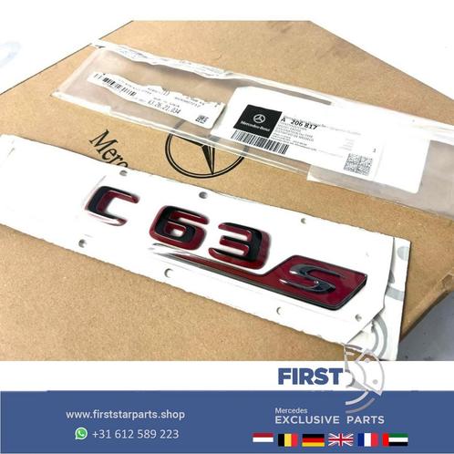 W206 S206 C63 C63s EMBLEEM AMG E PERFORMANCE LOGO ZWART / RO, Auto-onderdelen, Carrosserie en Plaatwerk, Mercedes-Benz, Achter