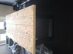 Steigerhouten eet of kantoortafel, Huis en Inrichting, Ophalen, 200 cm of meer, 50 tot 100 cm, Zo goed als nieuw