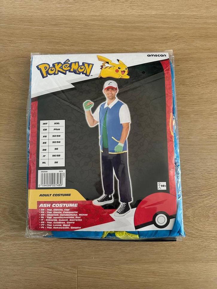 Ash Ketchum Pokémon Kostuum XXL - Nieuw!, Kleding | Dames, Carnavalskleding en Feestkleding, Nieuw, Kleding, Carnaval, Maat 46/48 (XL) of groter