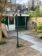 Groene tuin lantaarn met drie lampen, Ophalen, Gebruikt, Staande lamp, Aluminium