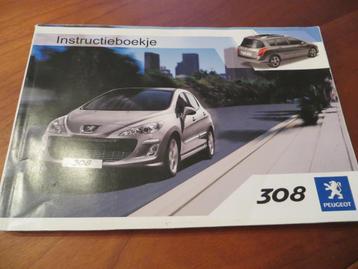 Instructieboek Peugeot 308, 308 SW benzine, HDI +navi 2008 beschikbaar voor biedingen