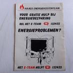Leuke oude sticker.  HAAGS ENERGIEKOSTENTEAM., Verzamelen, Ophalen of Verzenden, Zo goed als nieuw