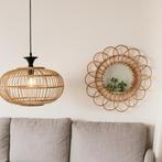 Rotan hanglamp + spiegel, Ophalen of Verzenden, Zo goed als nieuw, Minder dan 50 cm, Hout