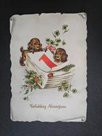 Oude Gelukkig Nieuwjaar Ansichtkaart, Verzenden, 1920 tot 1940, Gelopen