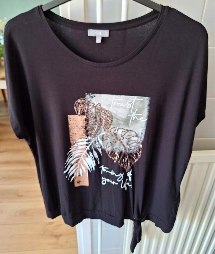 Zwarte Top van C&A in maat L, Kleding | Dames, Tops, Zo goed als nieuw, Zwart, Zonder mouw, Ophalen of Verzenden