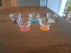 5 Antieke glazen schaaltjes, Huis en Inrichting, Keuken | Servies, Ophalen, Glas, Overige stijlen, Schaal of Schalen