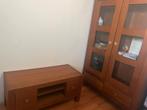 Houten kasten set - vitrinekast & tv meubel, Ophalen, Gebruikt, Tijdloos, 150 tot 200 cm