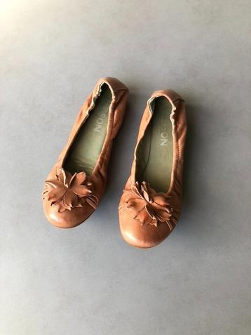 Caramel bruine leren Nelson ballerina’s, maat 40 beschikbaar voor biedingen