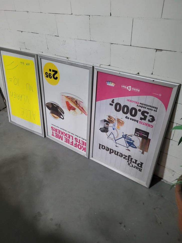 Kickframe met inlegvel B1, Verzamelen, Merken en Reclamevoorwerpen, Gebruikt, Reclamebord, Ophalen