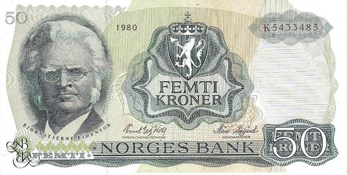 NORGES BANK 50 KRONER 1980 Prachtig BILJET, Postzegels en Munten, Bankbiljetten | Europa | Niet-Eurobiljetten, Overige landen