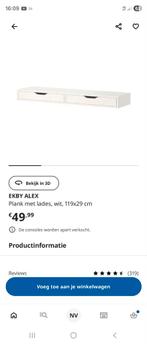 Ikea Ekby Alex plank met lades, Ophalen of Verzenden, Gebruikt