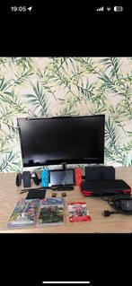 Switch met 6 spellen en een monitor, Spelcomputers en Games, 3 spelers of meer, Ophalen of Verzenden, Zo goed als nieuw, Vanaf 3 jaar