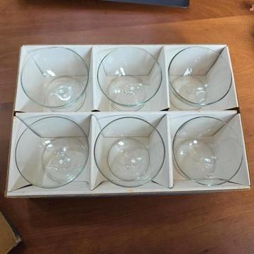 Vintage glazen Set van 12  | Leerdam | fruit ijs bowl beschikbaar voor biedingen