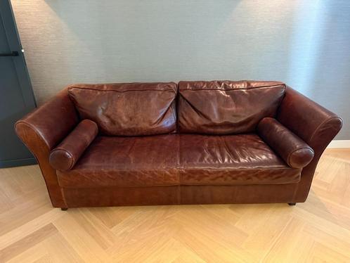 Baxter Vincent 2.5zits leren bank, Huis en Inrichting, Banken | Bankstellen, Gebruikt, Rechte bank, Tweepersoons, 200 tot 250 cm