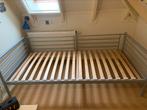 1 persoons bed in goede staat Tromso IKEA, Huis en Inrichting, Slaapkamer | Slaapbanken, Grijs, 90 cm, Eenpersoons, Zo goed als nieuw