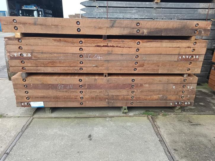 Azobe Draglineschotten online op voorraad schot brug, Doe-het-zelf en Verbouw, Hout en Planken, Ophalen of Verzenden