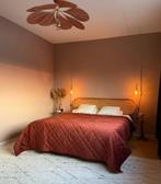 bedframe eik hout webbing rotan made bed 160 tweepersoons, Ophalen, Gebruikt, Tweepersoons, Bedbodem