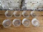 Vintage glazen bordjes SCHELP design, Ophalen of Verzenden