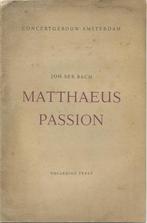 Matthäus Passion / Johann Sebastian Bach Concertgebouw 1947, Boeken, Gelezen, Verzenden, Genre of Stijl