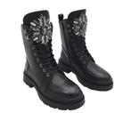 Strass Veterboots NIEUW IN DOOS, Ophalen of Verzenden, Nieuw, Zwart, Instappers