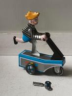 Blikken speelgoed jongen op step., Antiek en Kunst, Antiek | Speelgoed, Ophalen of Verzenden