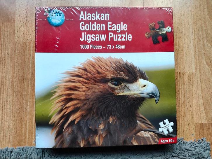 Puzzel Alaskan Golden Eagle 1000 stukjes, Hobby en Vrije tijd, Denksport en Puzzels, Nieuw, Legpuzzel, 500 t/m 1500 stukjes, Ophalen of Verzenden