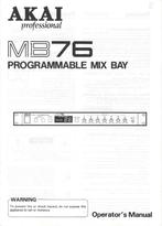 Handleiding Boek, Manual (Engels) - Akai MB76 Mix Bay, Ophalen of Verzenden, Zo goed als nieuw