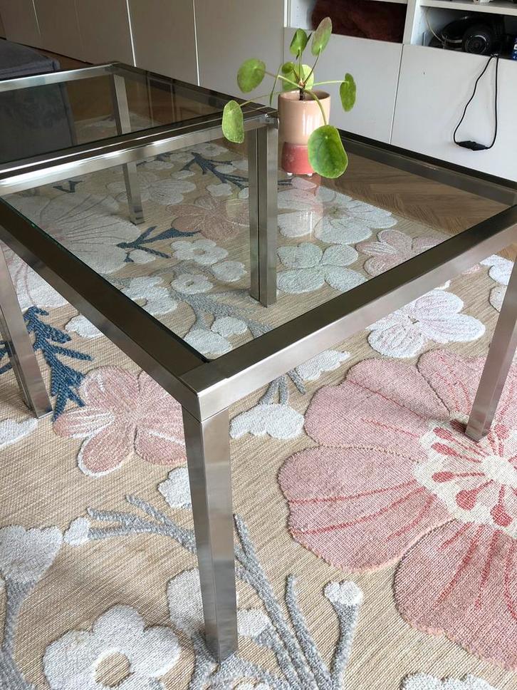 Gallotti & Radice | Twee compacte salontafels / bijzettafels, Huis en Inrichting, Tafels | Salontafels, Zo goed als nieuw, Minder dan 50 cm