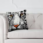 Smyrna, latch hook kussen, diy kit, witte tijger, zelf maken, Hobby en Meer, Hobby en Meer, Nieuw, Ophalen of Verzenden