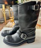 Sendra zwart leer half hoog mt 38, Ophalen of Verzenden, Zo goed als nieuw, Zwart, Hoge laarzen