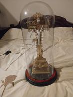 Antiek Kruisbeeld onder Glazen Stolp, Antiek en Kunst, Ophalen of Verzenden