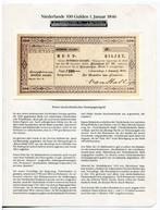 Niederlande 100 Gulden 1. Januar 1846 PAPIERGELD  ͦ  ARCHIV, Postzegels en Munten, Bankbiljetten | Nederland, Ophalen of Verzenden
