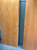 Houten opdek binnendeuren eiken en wit board, Doe-het-zelf en Verbouw, Deuren en Horren, Ophalen, Gebruikt, 80 tot 100 cm, Binnendeur