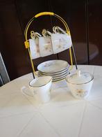 Te koop vintage komenrek met kop en schotels melk suikerpotj, Ophalen of Verzenden