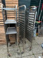 2 x regaalwagen verrijdbaar, Ophalen, Gebruikt