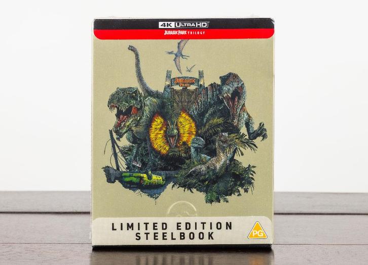 Jurassic Park Trilogy 4K UHD Blu-Ray STEELBOOK (UK Import), Cd's en Dvd's, Blu-ray, Nieuw in verpakking, Science Fiction en Fantasy