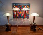 Ikea Kvintol mushroom glazen tafellampen 4 stuks mooi , Huis en Inrichting, Lampen | Tafellampen, Ophalen, Gebruikt, Vintage retro design